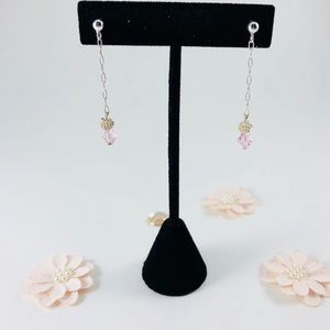 Beautiful Pink Swarovski Earrings